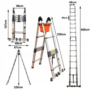 Teleskopleiter aus Aluminium 6,6 m
