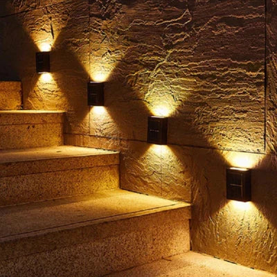 Set 2 Lămpi Solare de Perete IP65 – Iluminare Automată & Rezistentă la Apă