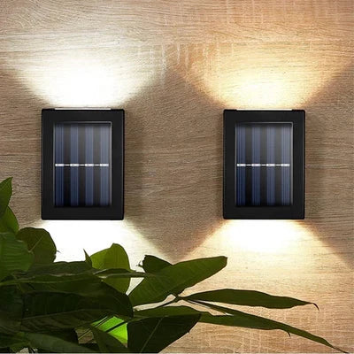 Set 2 Lămpi Solare de Perete IP65 – Iluminare Automată & Rezistentă la Apă