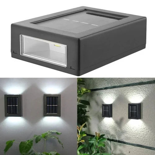 Set 2 Lămpi Solare de Perete IP65 – Iluminare Automată & Rezistentă la Apă